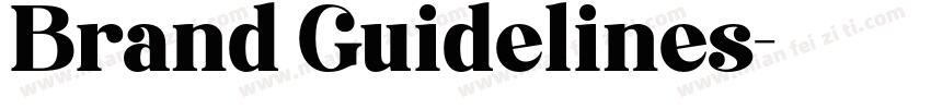 Brand Guidelines字体转换